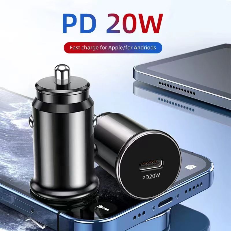 20W PD Mini Car Charger Center Black (without color box) view 2