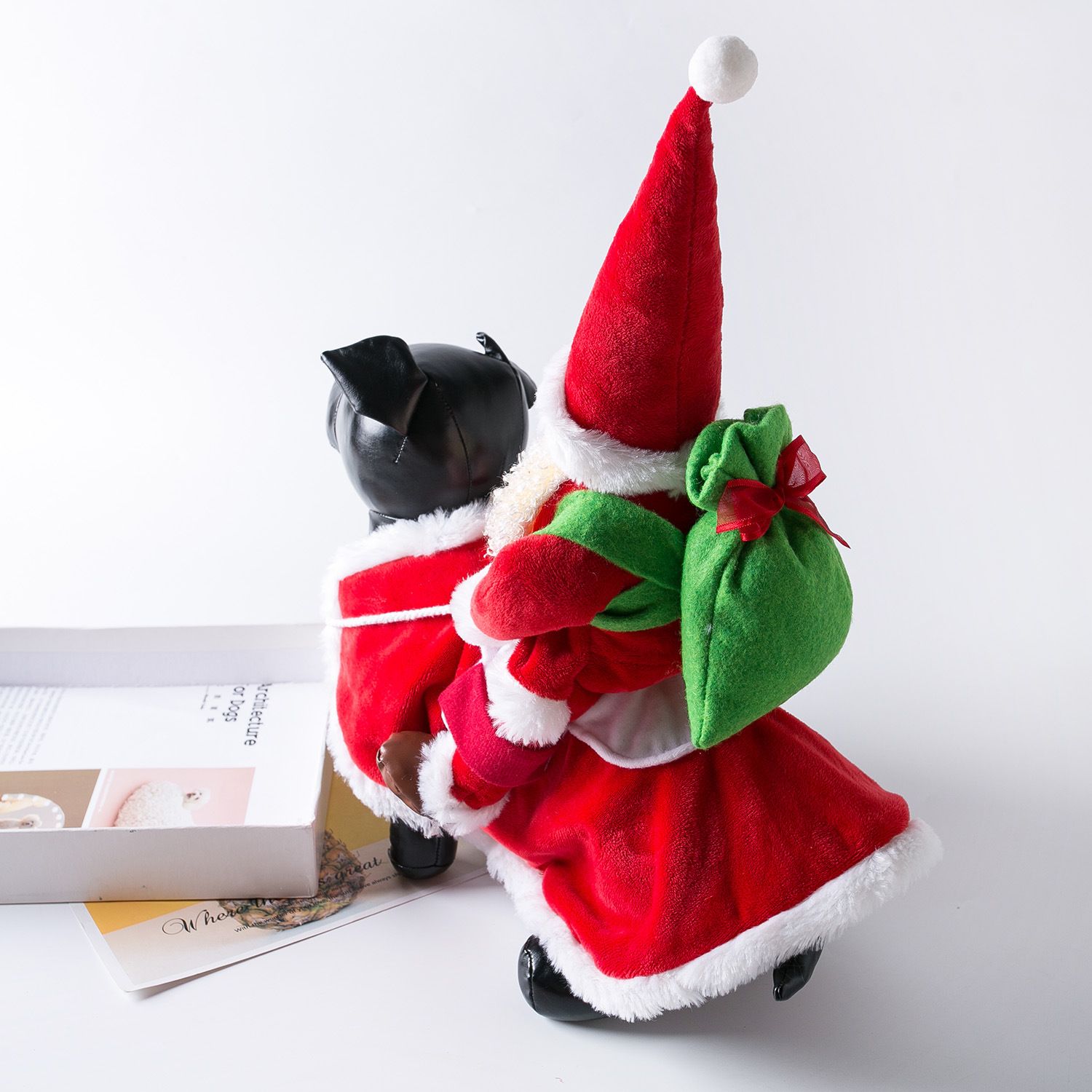 Pet Dog Christmas Costume Santa Riding Cloth Odd Pet S Old Man with White Beard view 5