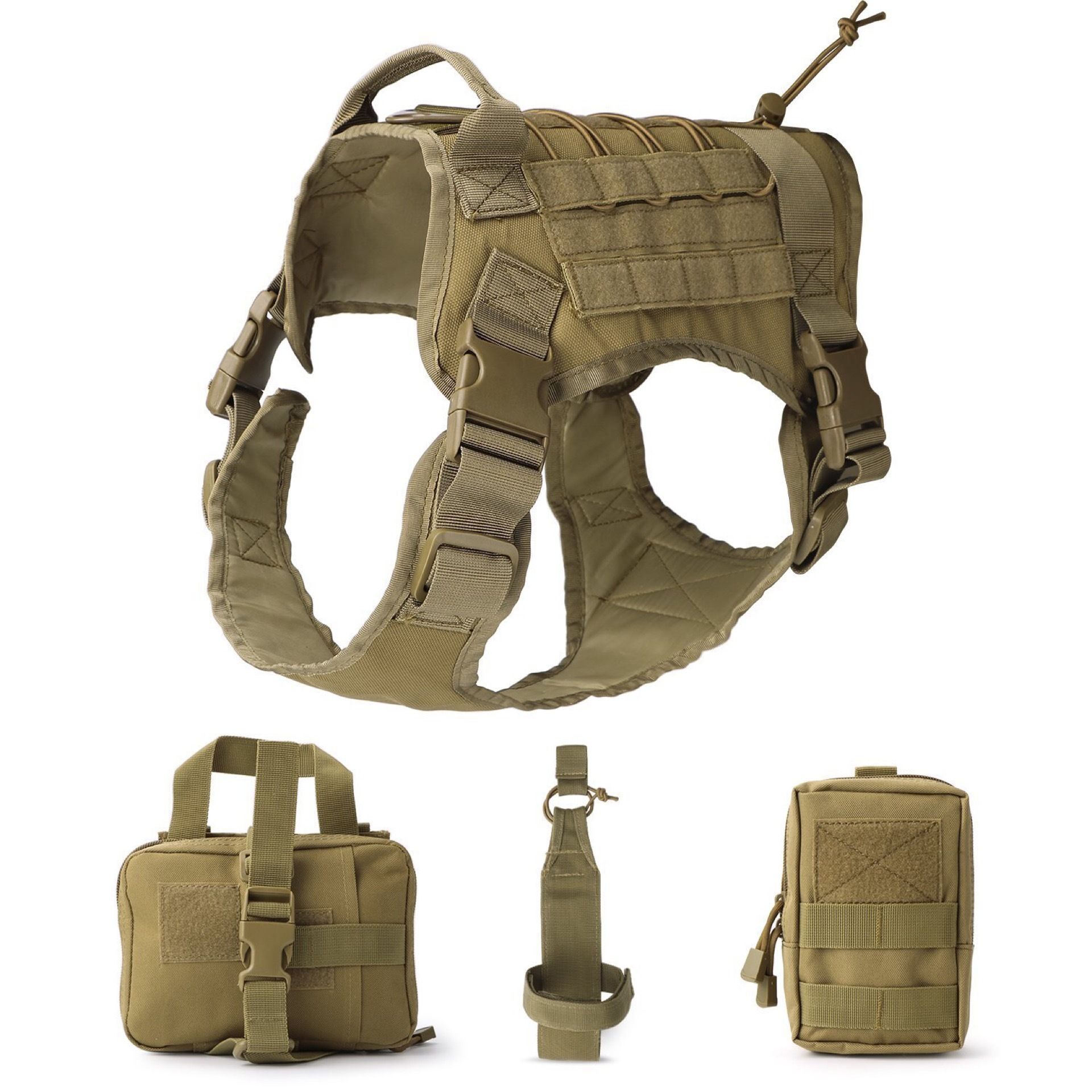 FW Tactical Dog Vest 1000D Nylon Large Black view 5