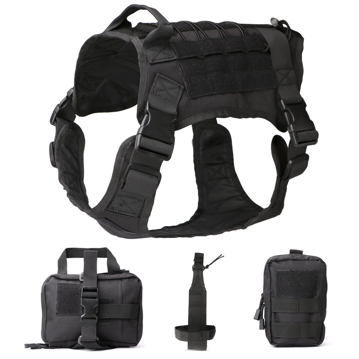 FW Tactical Dog Vest 1000D Nylon Large CP camouflage XL view 3