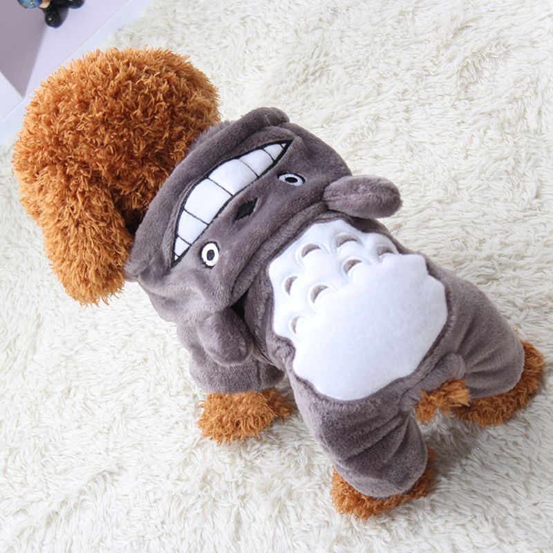 Shine Pet Four Legged Dog Clothes Coral Fleece Four-legged gray chinchilla — image 1