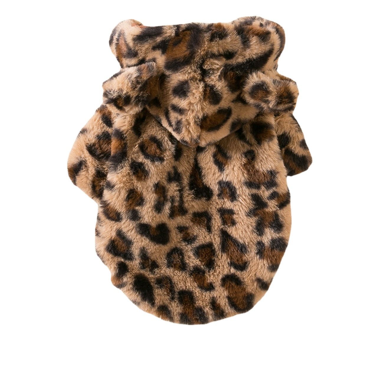 Odd Pet Leopard Print Thickened Dog Cat Coat Leopard Brown XL view 2