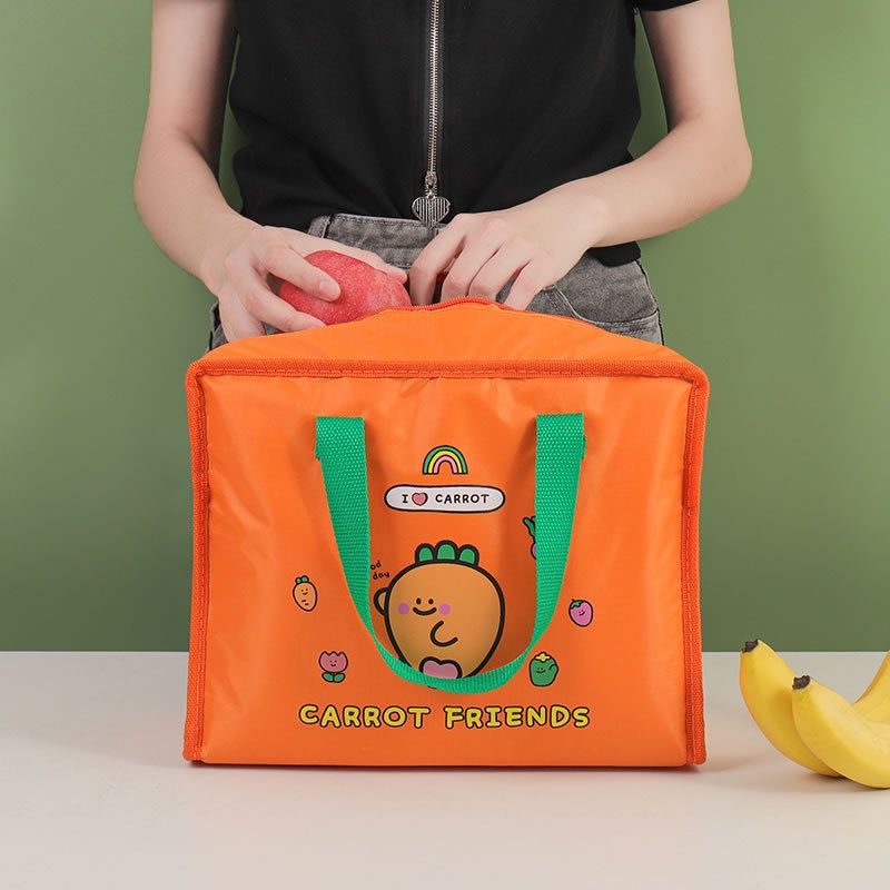 daidweil Kids Cartoon Insulated Lunch Bag Oxford Cloth Orange view 2