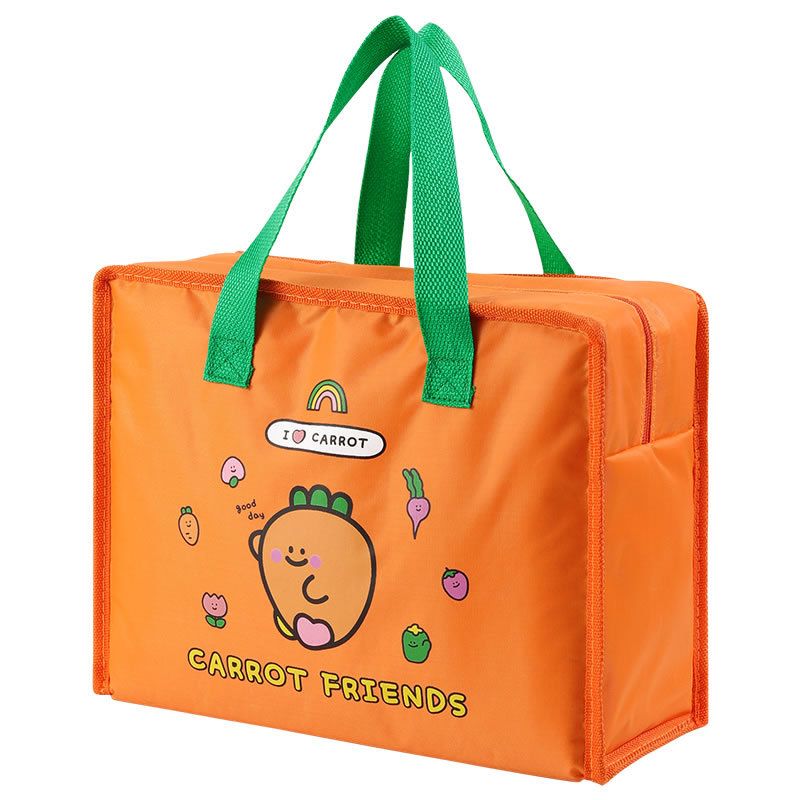 daidweil Kids Cartoon Insulated Lunch Bag Oxford Cloth Orange view 3