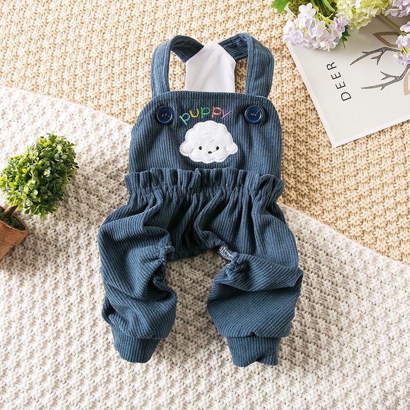 Dog Clothes Brand Pet Suspenders Small Dogs Puppy suspenders navy blue XS view 5