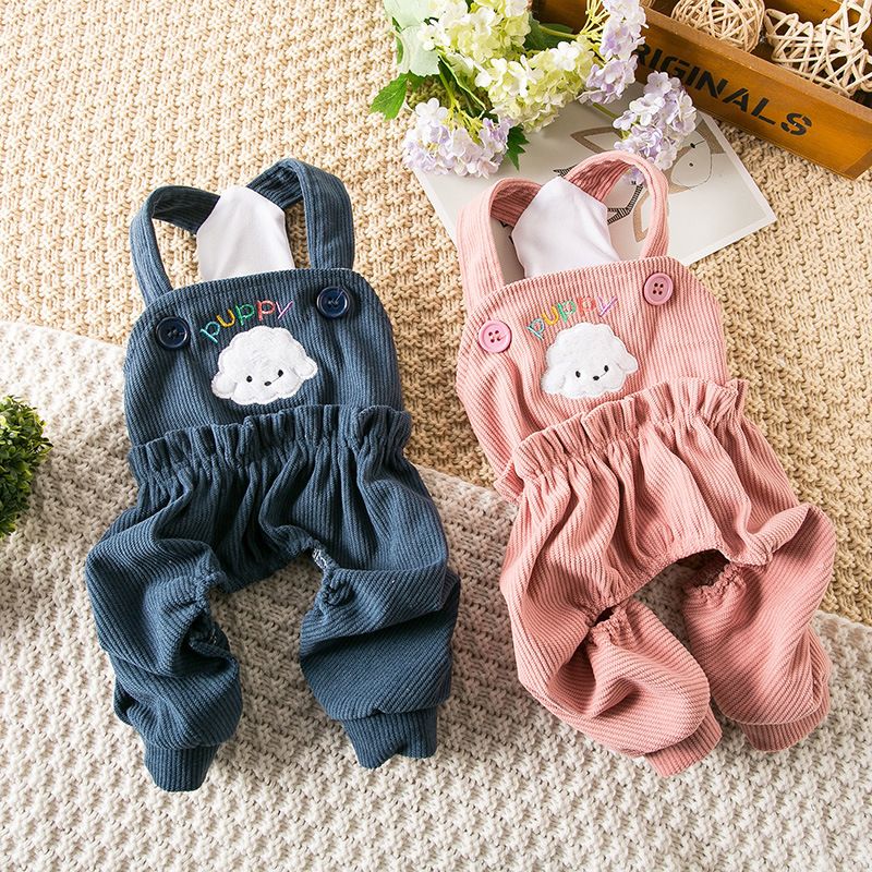 Dog Clothes Brand Pet Suspenders Small Dogs Puppy suspenders navy blue view 2