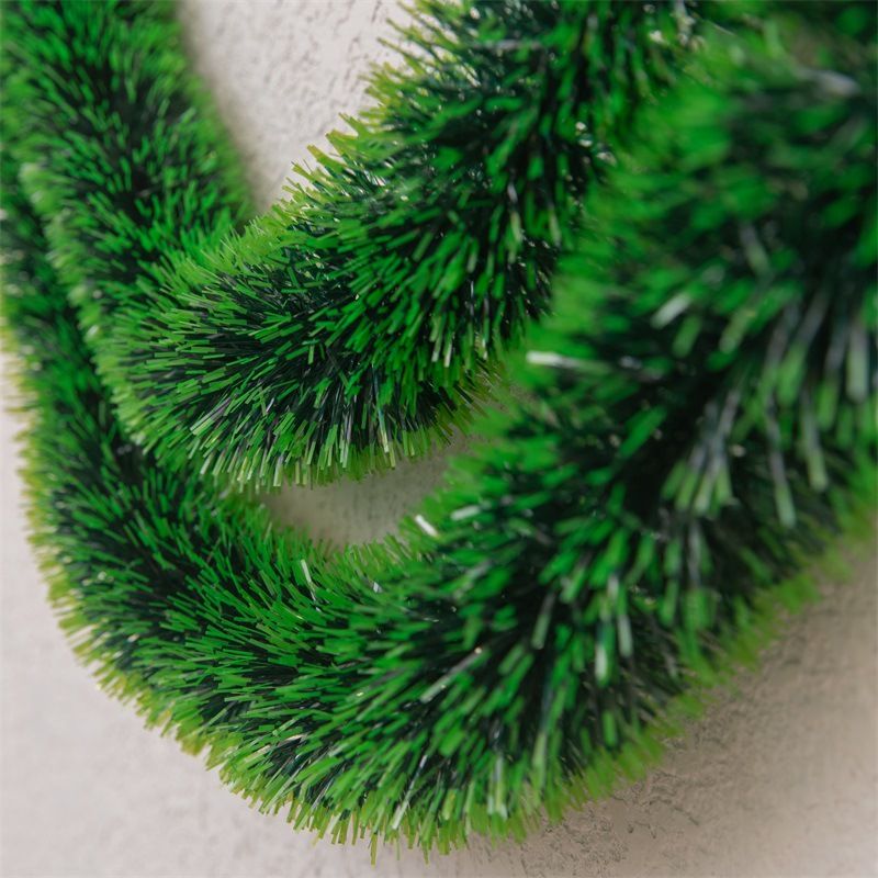 Tinsel Decoration Christmas New Year Dark Green Tops-dark green green edge — image 1