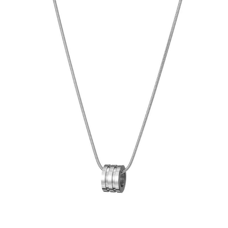 Titanium Steel Geometric Necklace Snake Bone Chain Titanium steel small