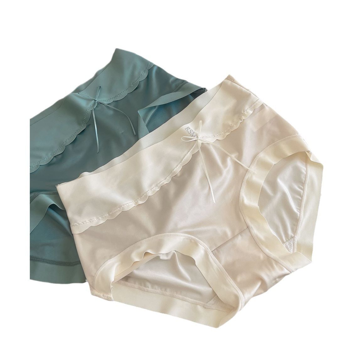 Shuya Nylon Women Briefs Satin Breathable Mid Waist Skin color M [40.00 view 6