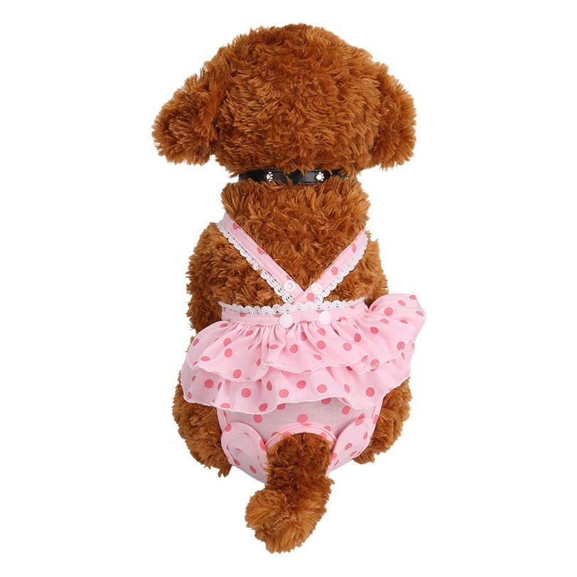 Pet Dog Menstrual Pants Cotton Pink S Purple Size: S view 2