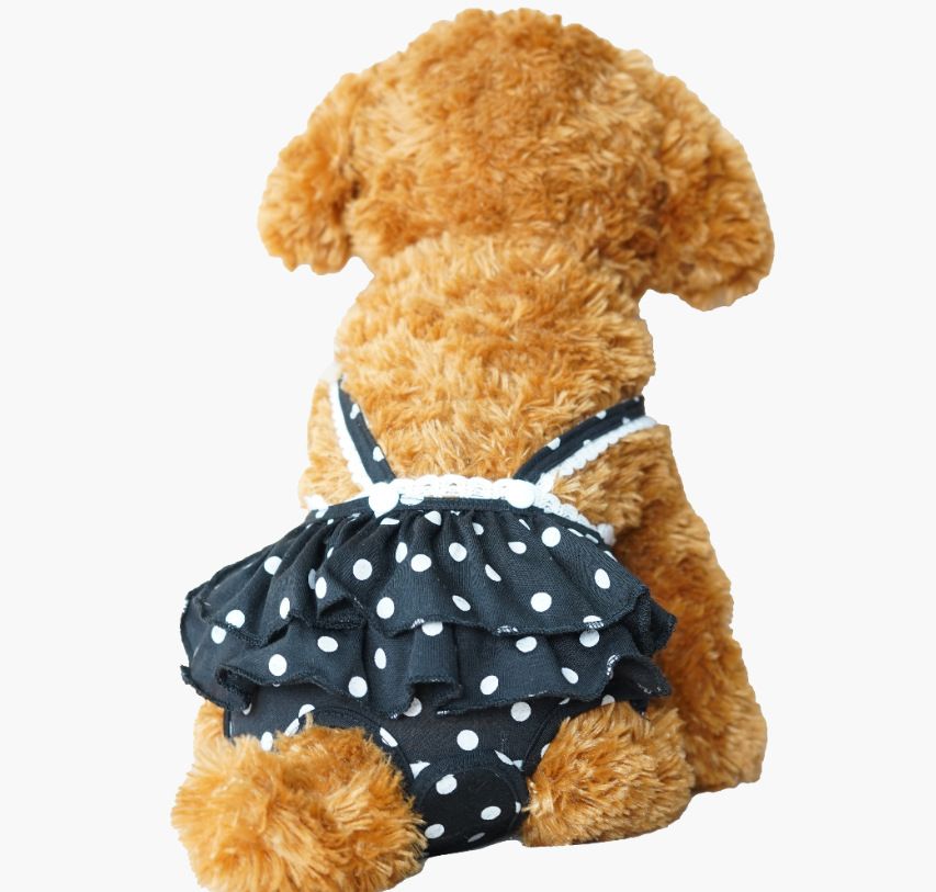 Pet Dog Menstrual Pants Cotton Pink S Black Size: S — image 1
