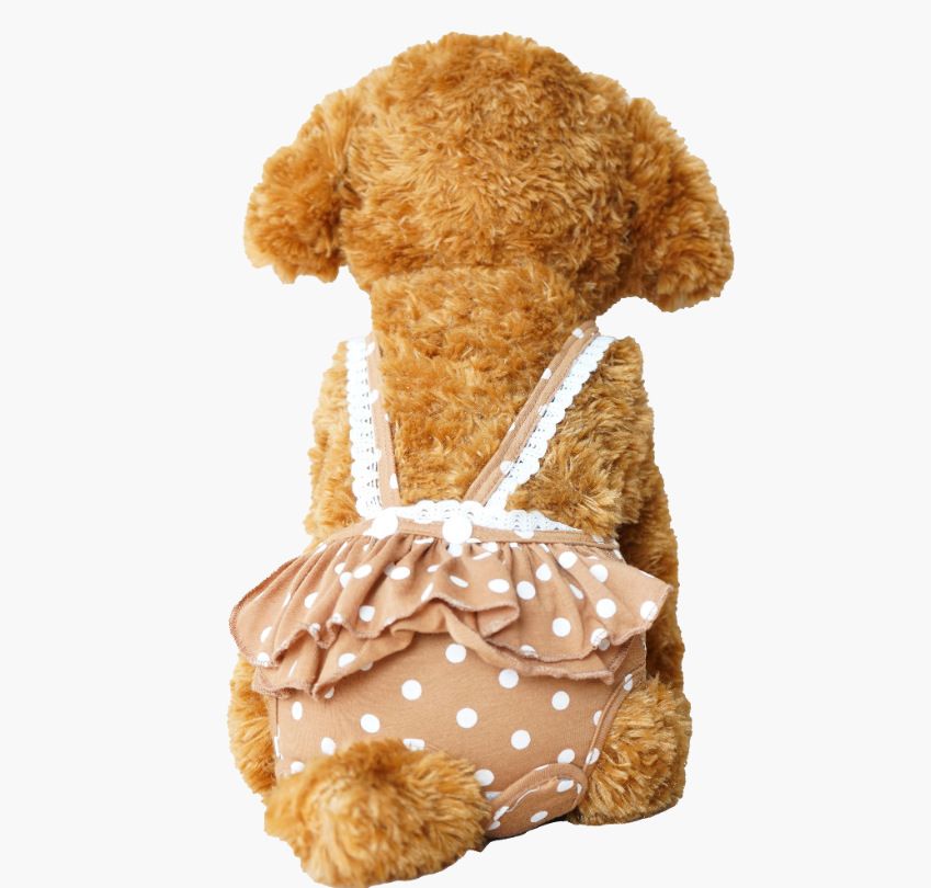 Pet Dog Menstrual Pants Cotton Pink S Brown Size: S — image 1