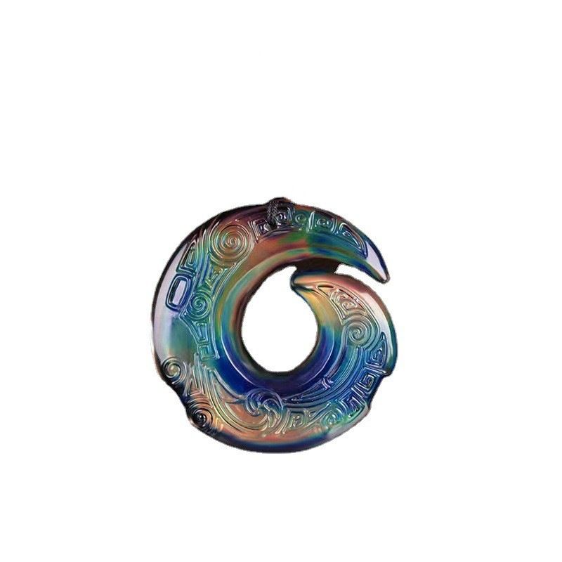 Temperature Sensitive Necklace Glass Pendant Unisex Running when temperature
