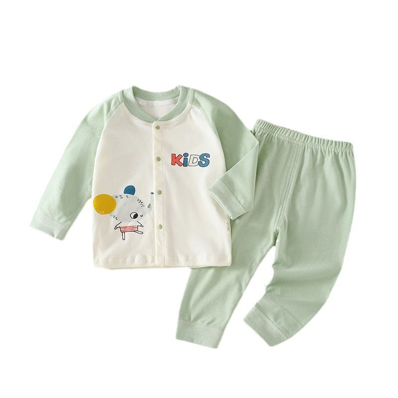 It's Warm Baby Cotton Two Piece Set Long Sleeve Cartoon mouse (blue) 80cm view 5