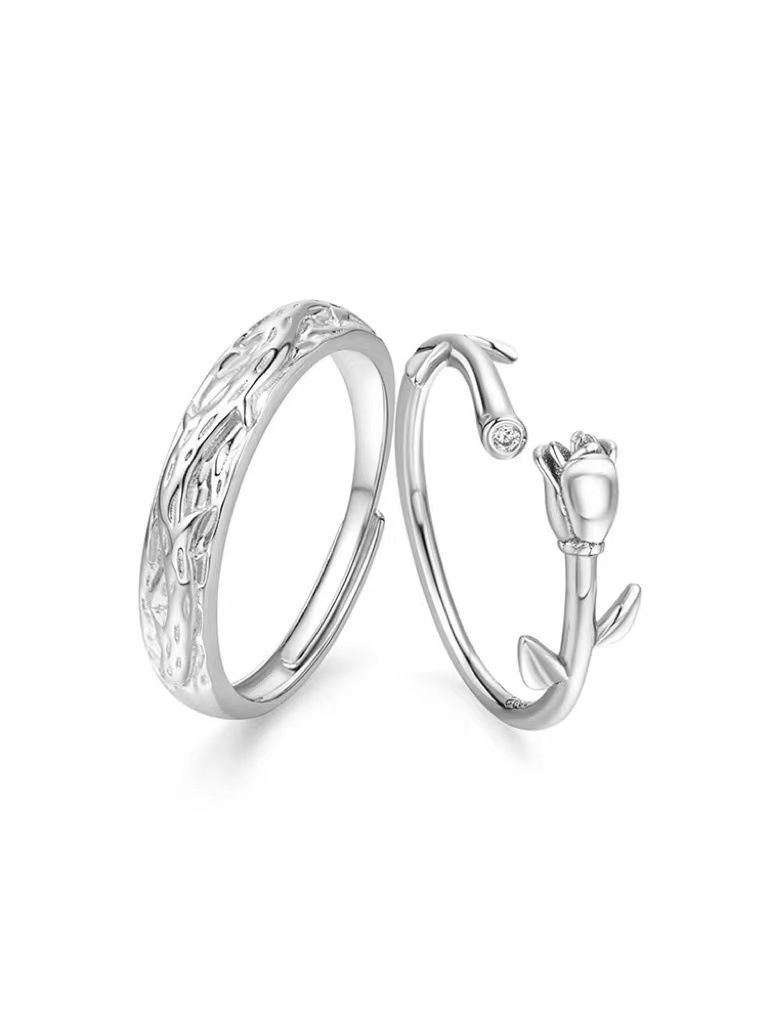 Fang qi Copper Mobius Ring for Couple Love and roses Men's