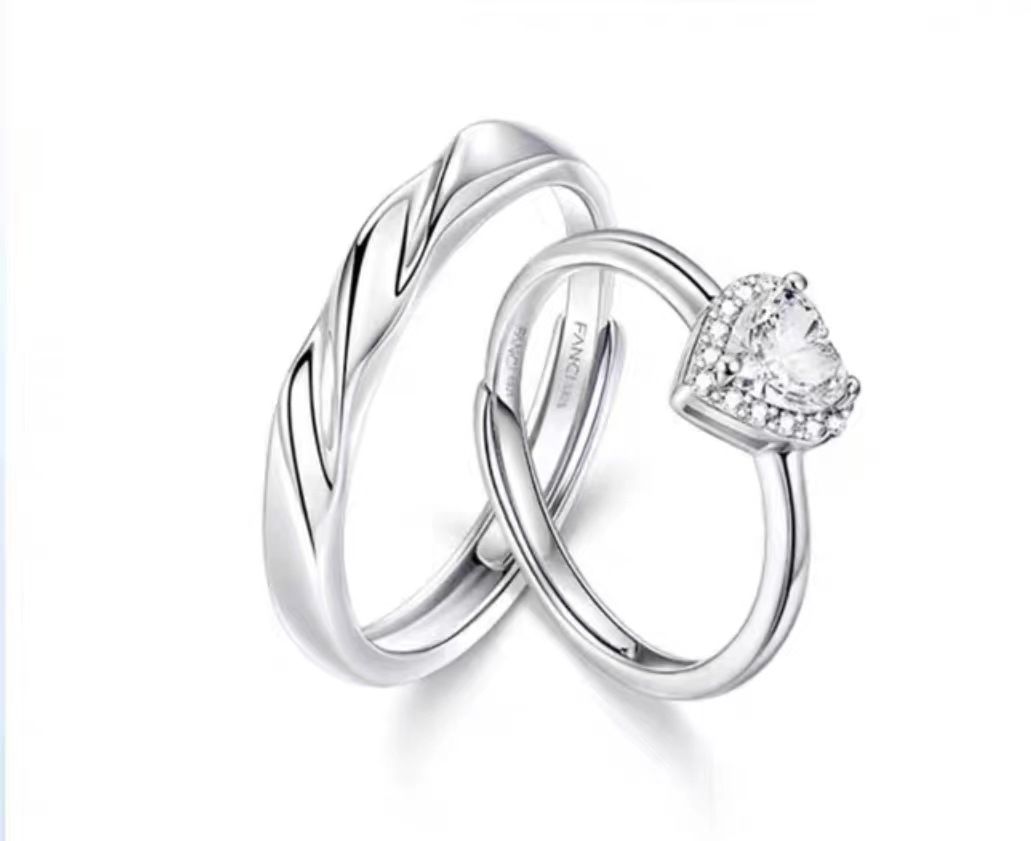 Fang qi Copper Mobius Ring for Couple Love you Women's