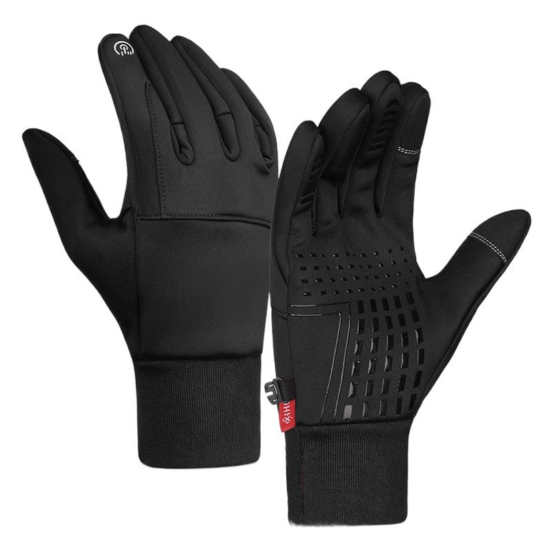 Leaper Nylon Winter Waterproof Touchscreen Moto Gloves Gray view 2