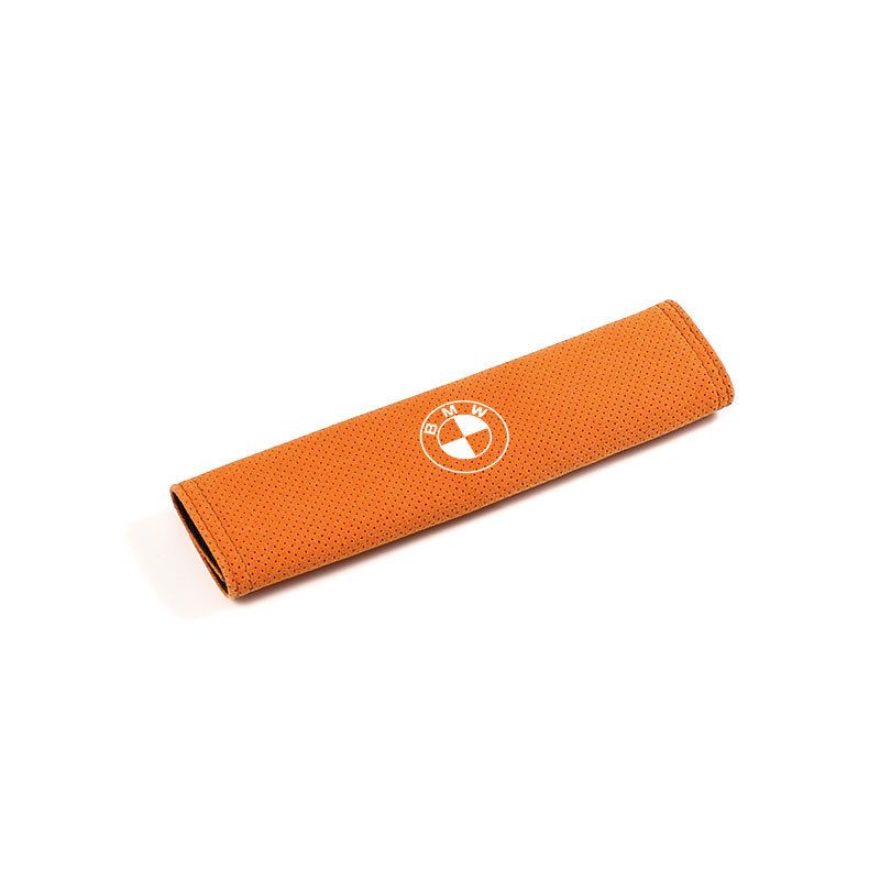 BMW Seat Belt Shoulder Protector Suede 21.5 * 6.5cm orange single — image 1