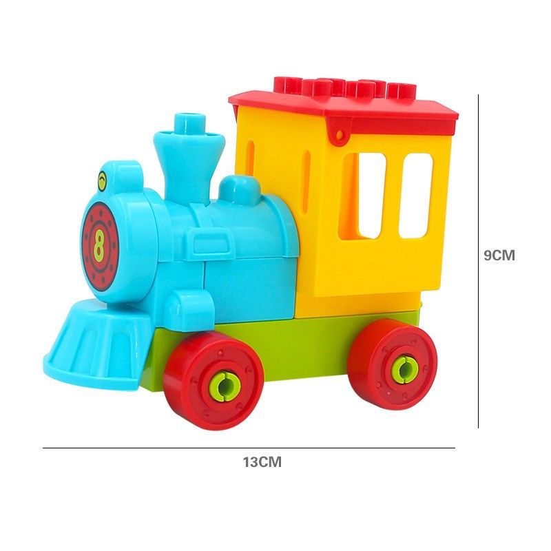 Hongyuan sheng Building Blocks Bus Vehicle 6 hole forklift small suit view 4