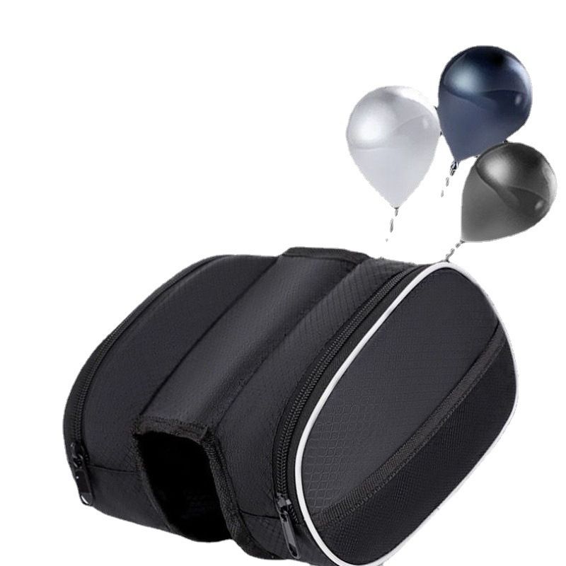 Bicycle Bag Oxford Cloth Storage Front Beam Black plus size view 4