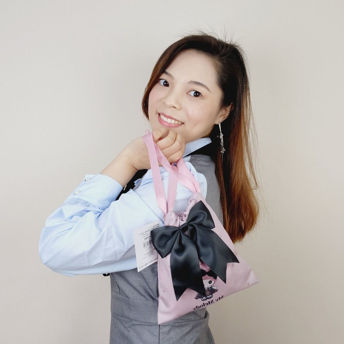 Hui Meihang Polyester Jewelry Bag Cube Violet K0183 view 2