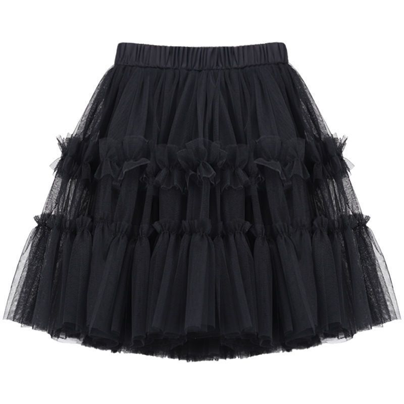 Girls Princess Skirt Polyester Ruffled Summer White 160cm view 5
