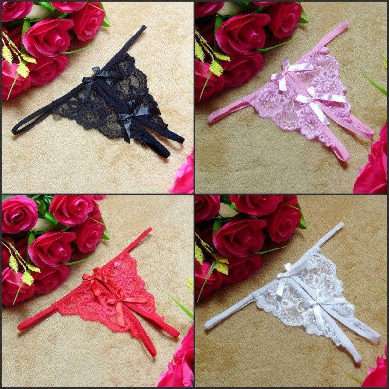 Yunfangyan Lace T Panties Bow Crotch Free Nylon Purple [single bow]] Average view 2