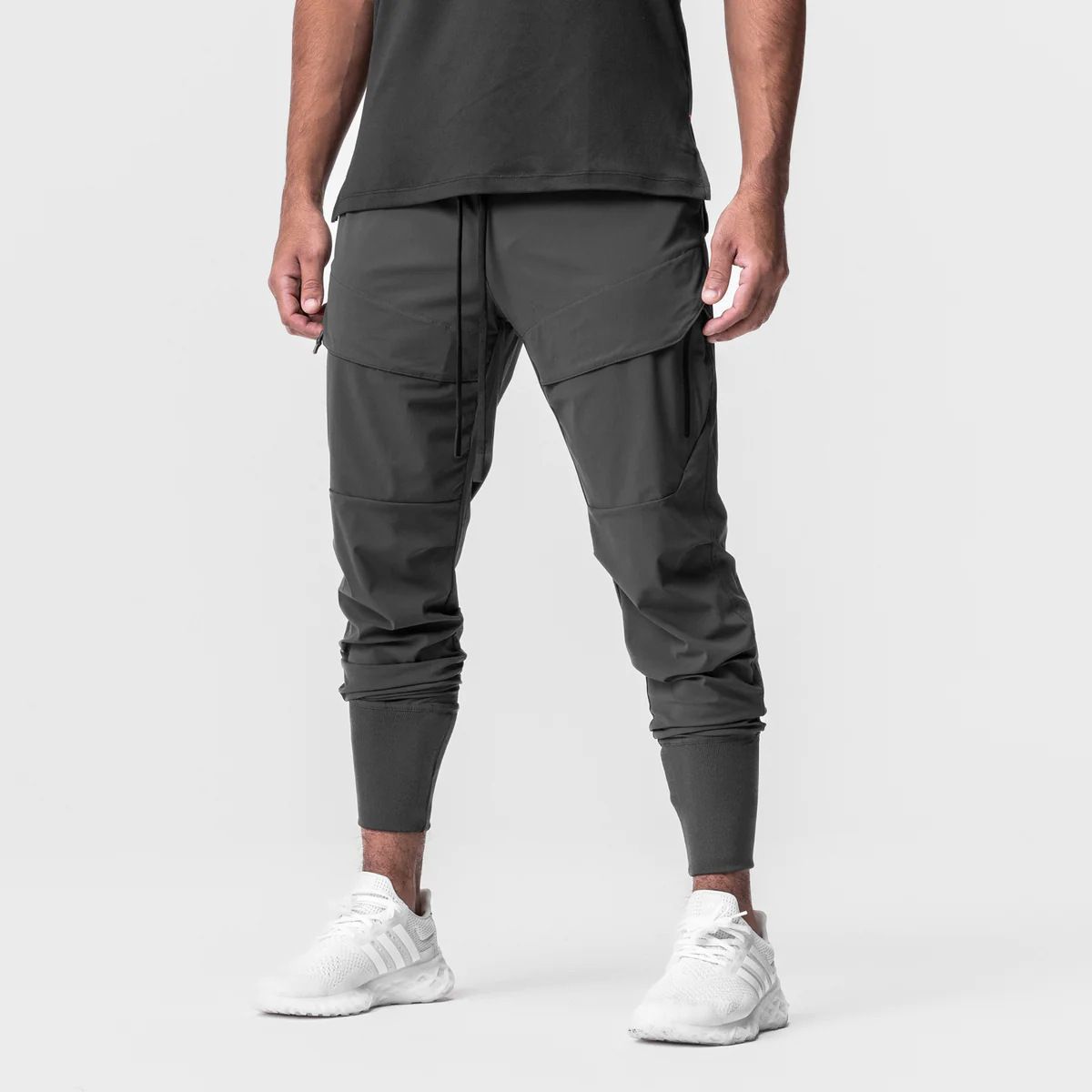 Men Polyester Jogger Pants Spring Autumn Apricot L view 3