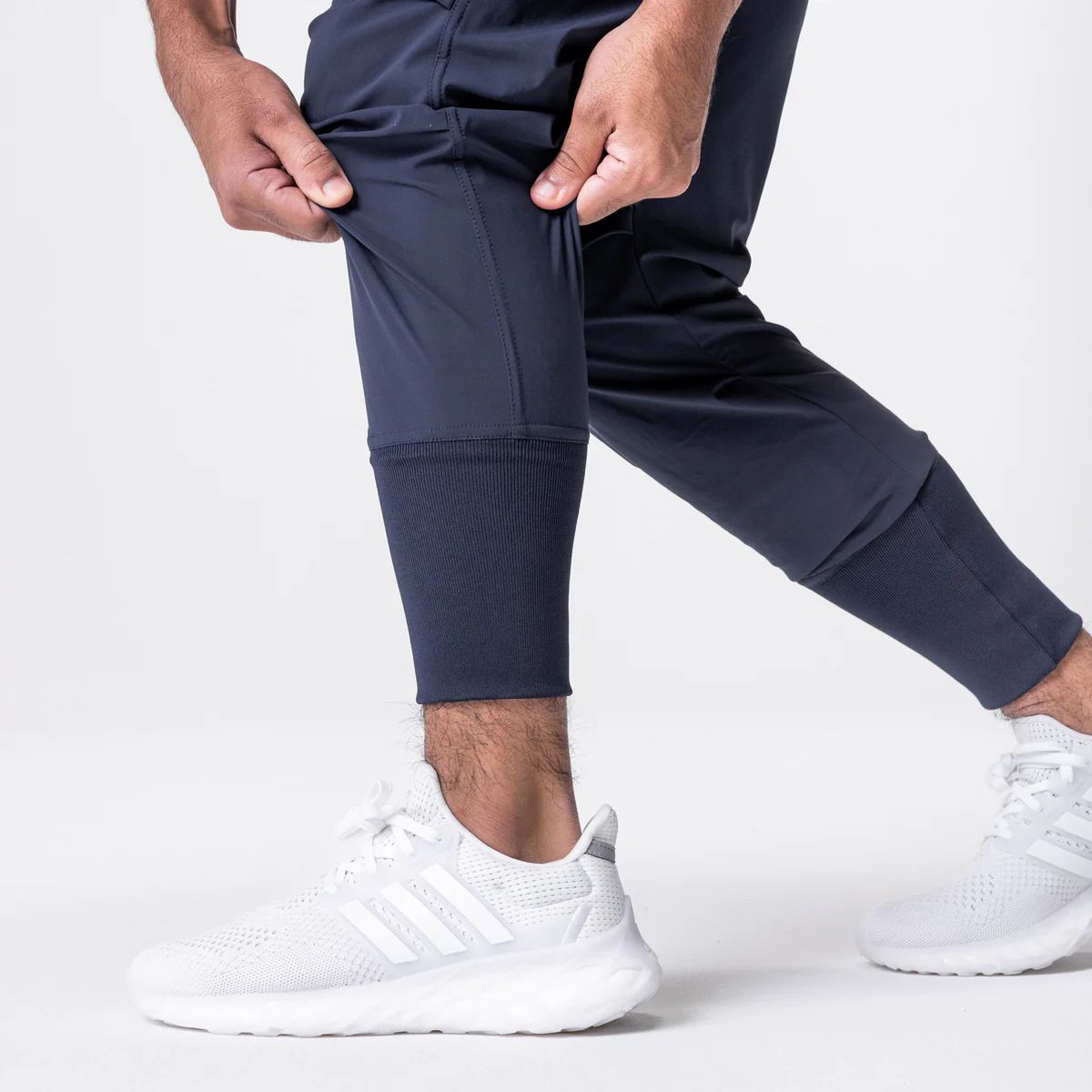 Men Polyester Jogger Pants Spring Autumn Apricot L view 5