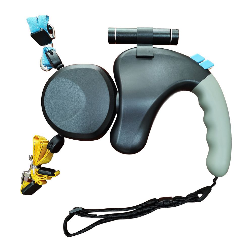 BENWIS Dog Retractable Leash Double Headed LED Black — image 1