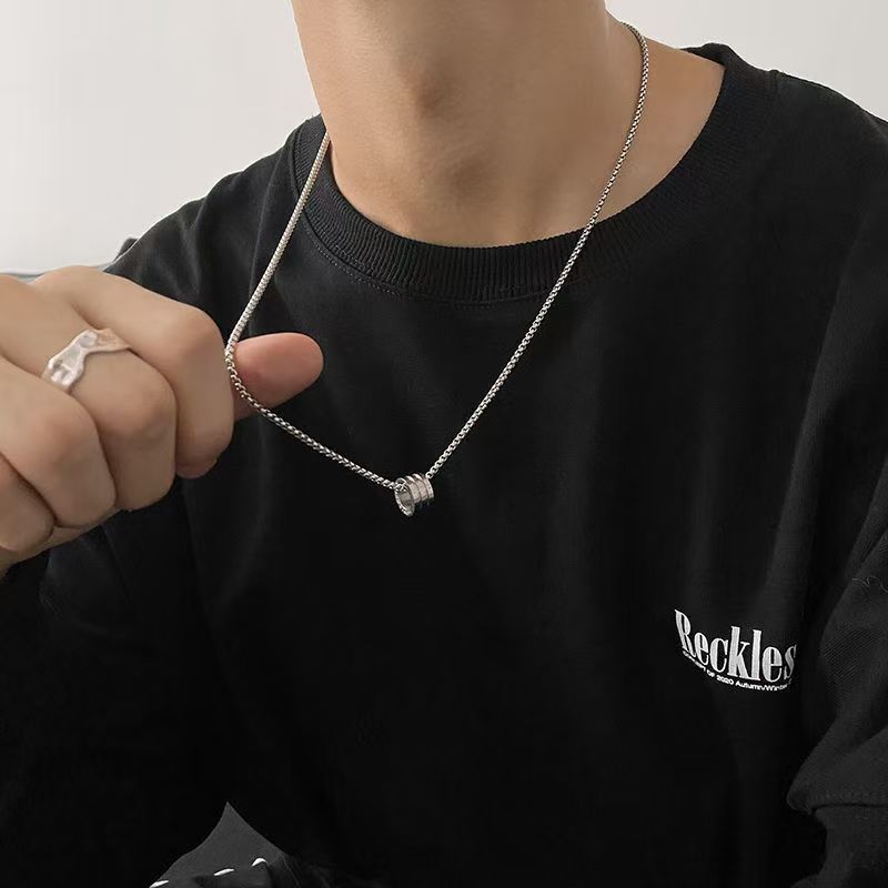 Titanium Steel Necklace Small Waist Pendant Unisex Small waist. 70cm titanium
