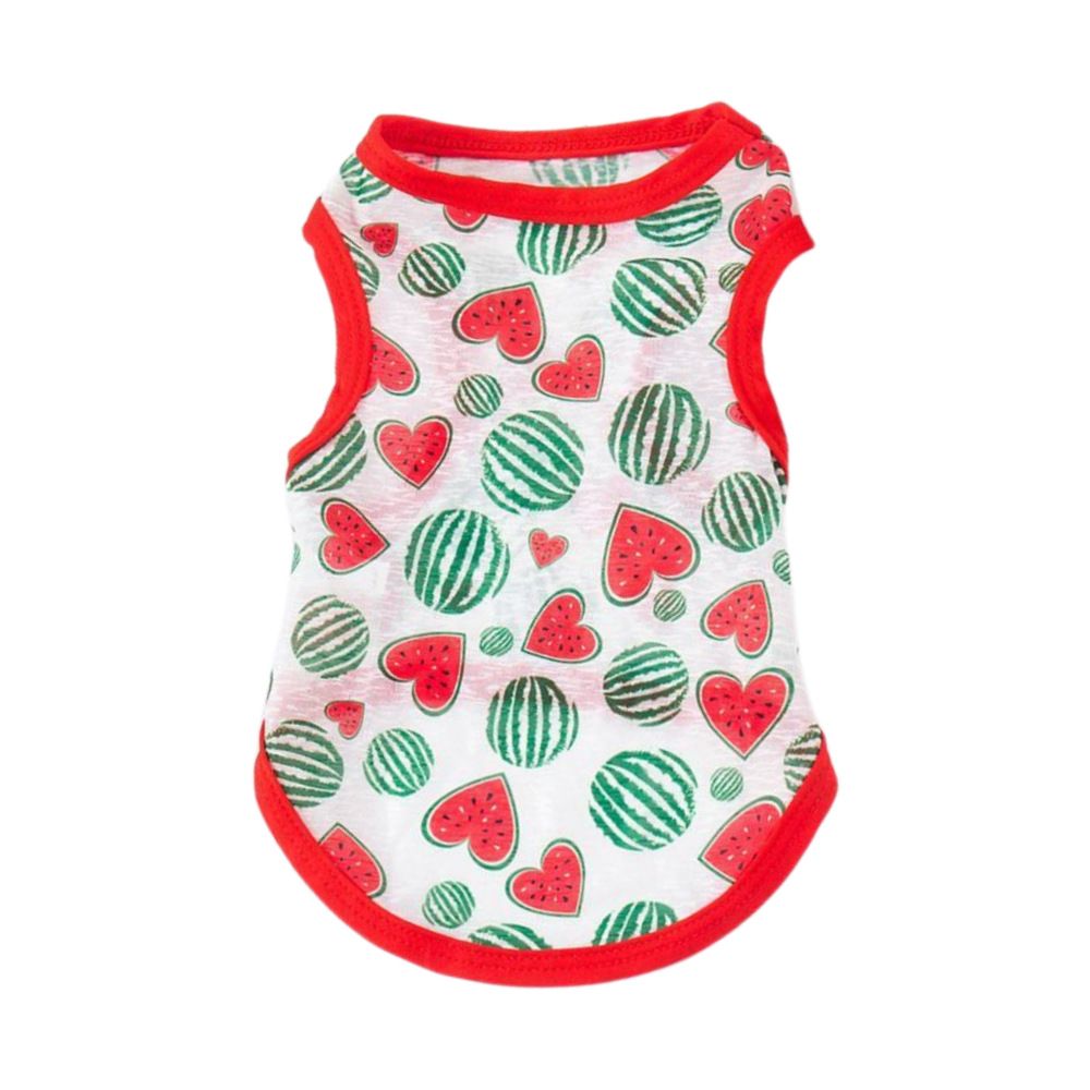Pet Vest Polyester Summer Dog Cat Clothing Love watermelon red 3XL