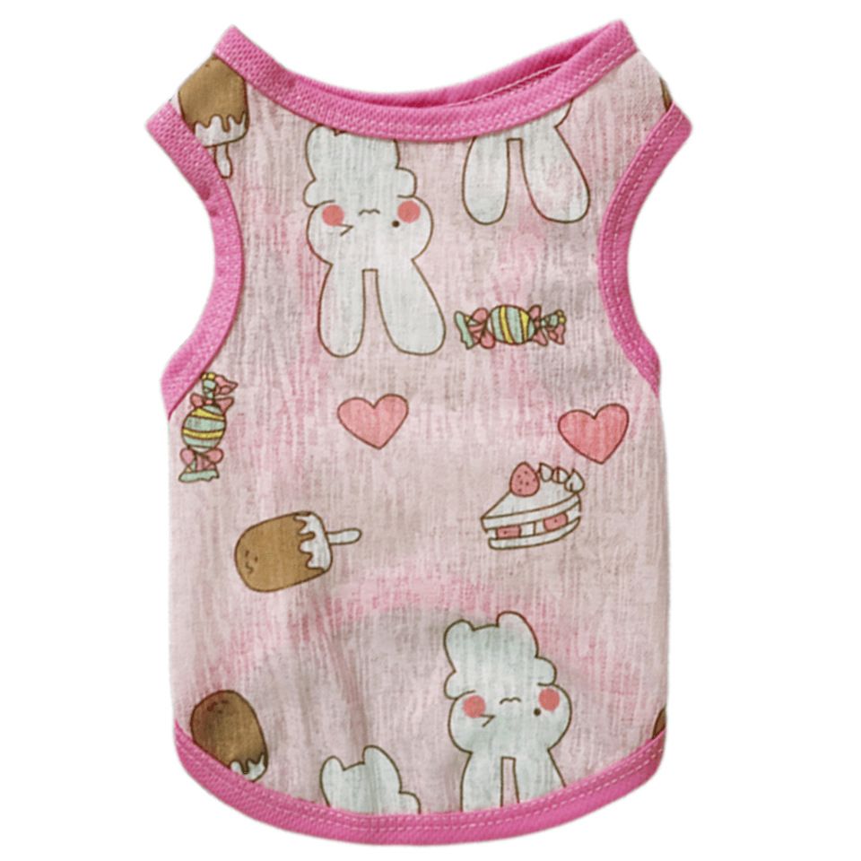 Pet Vest Polyester Summer Dog Cat Clothing Love watermelon red 3XL view 5