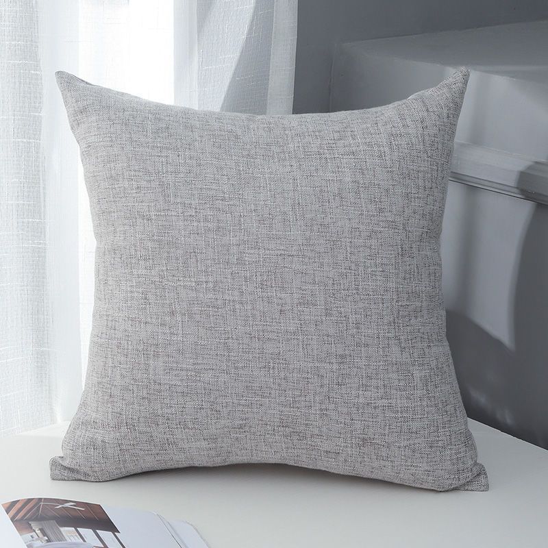 Le Su Cotton Linen Cushion Solid Color with Core 59# elegant gray 60*60-single