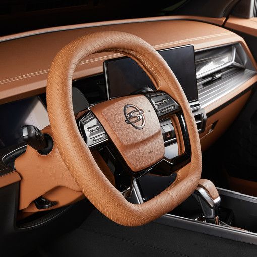 Steering Wheel Cover Artificial Leather 38cm Black view 4