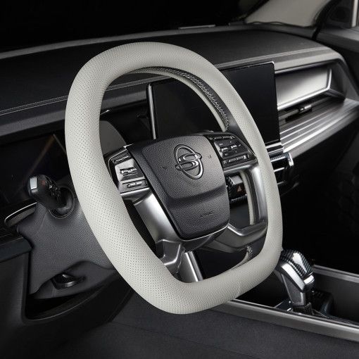 Steering Wheel Cover Artificial Leather 38cm Brown view 4