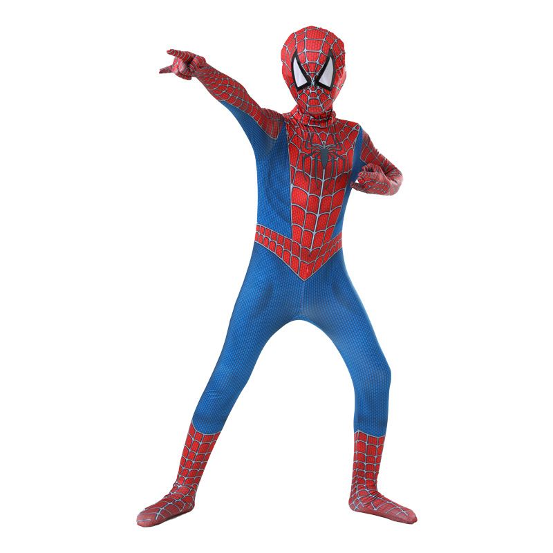 Spiderman Cosplay Costume Milk Silk One Piece Suit New Remy + Headgear 180