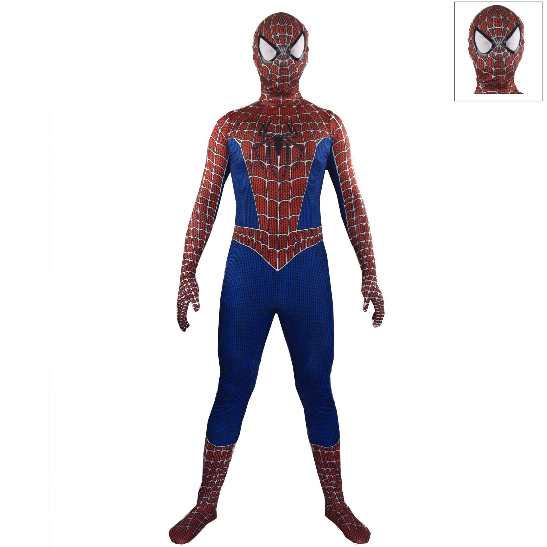 Spiderman Cosplay Costume Milk Silk One Piece Suit Remy + Headgear 180