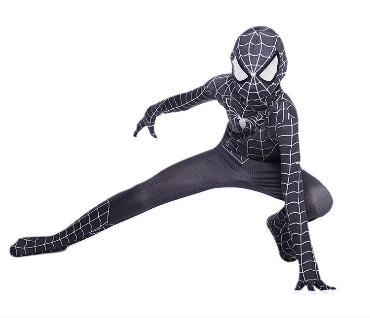 Spiderman Cosplay Costume Milk Silk One Piece Suit Extraordinary black black