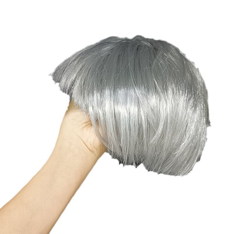 Fujia Pet Wig Dog Cat Halloween Party Pet wig explosion head beige view 3
