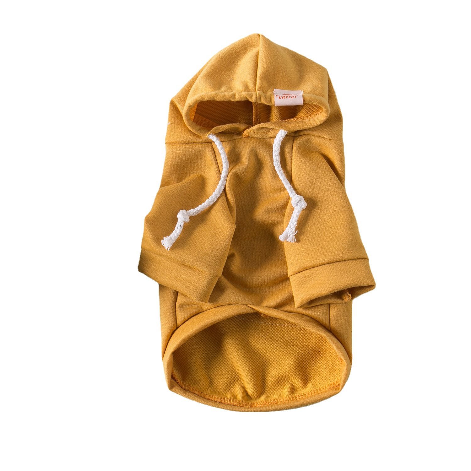 Pet Dog Clothes Hooded Sweatshirt Qichong Small Breed pull radish white XL view 6