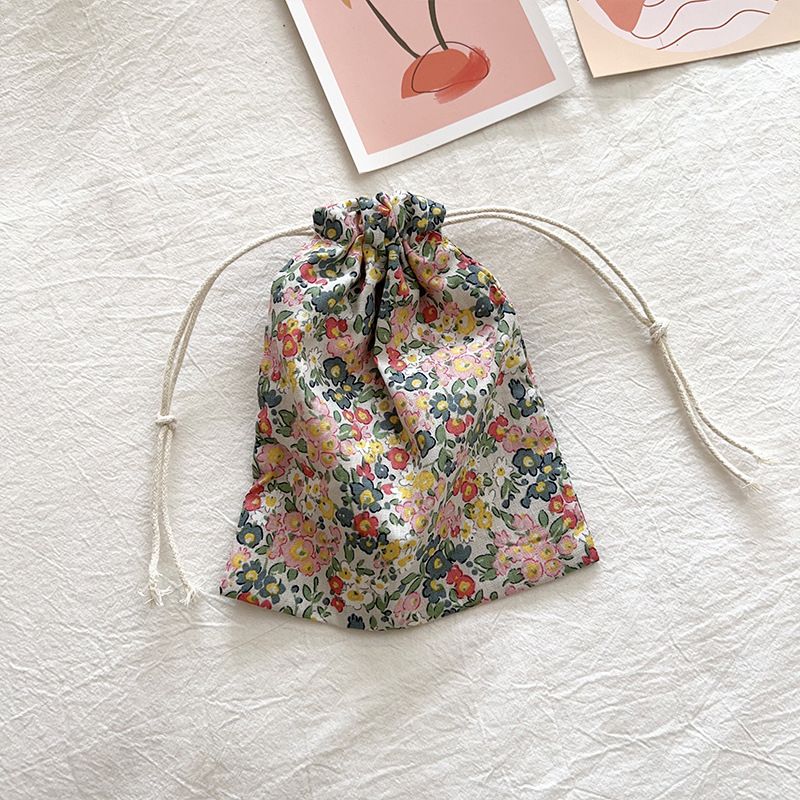 Dear Travel Storage Bag Cotton Multi-Purpose BYBY-198 Pink small floral-cotton