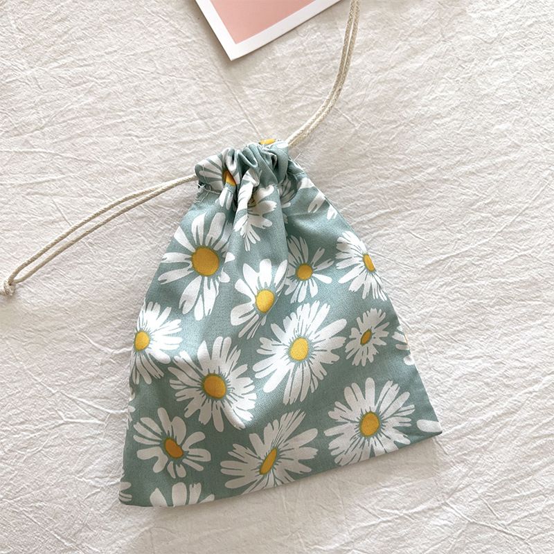 Dear Travel Storage Bag Cotton Multi-Purpose BYBY-198 Light green Daisy-cotton
