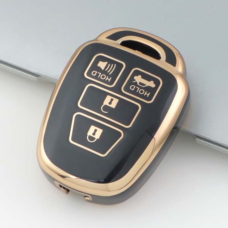 Morning and Evening Toyota Key Case TPU Black-Two keys view 3