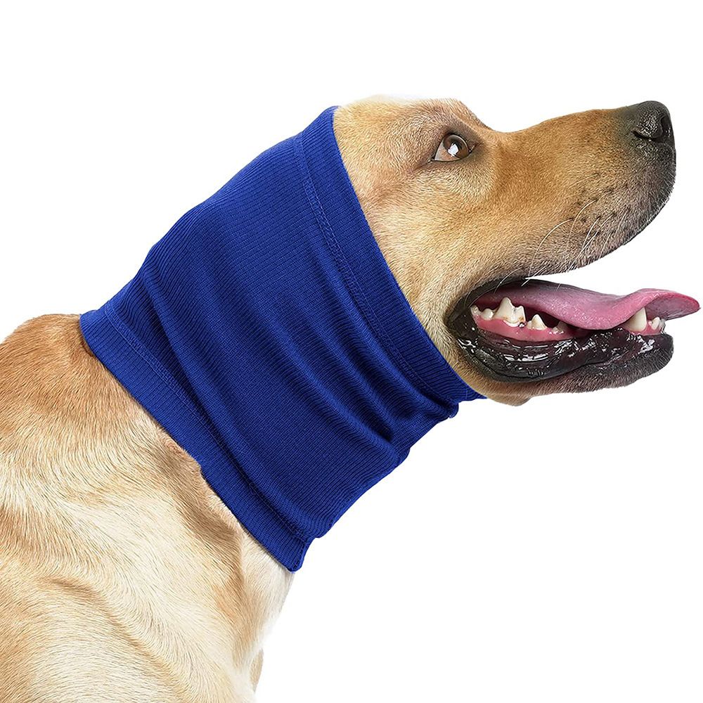 Pet Dog Ear Muffs Anti Noise Soft Winter Warm Blue Code S