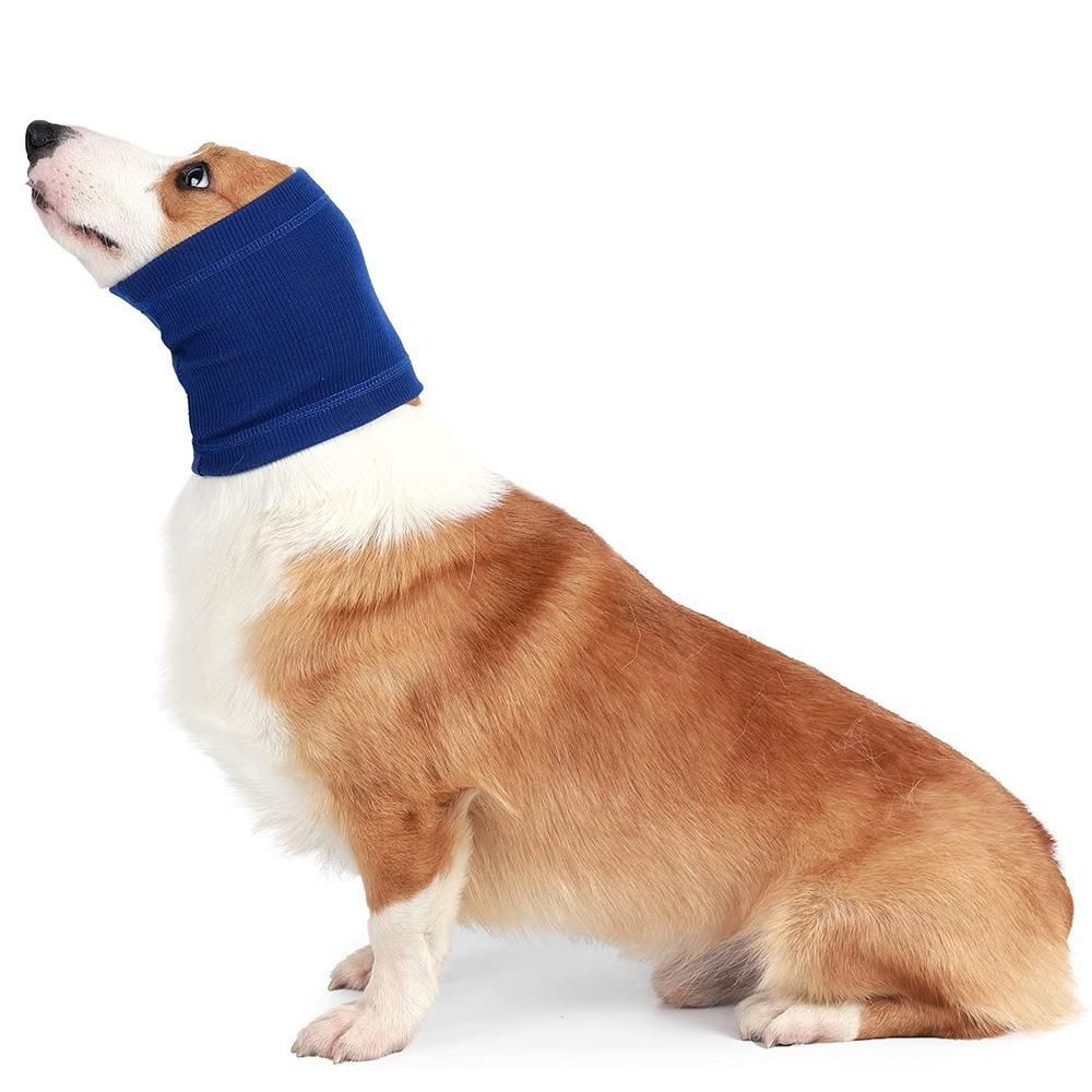 Pet Dog Ear Muffs Anti Noise Soft Winter Warm Blue Code S view 7