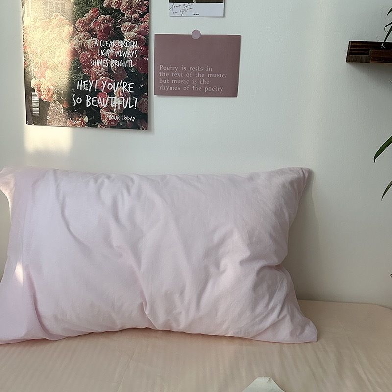 Pure Cotton Pillowcase 48x74cm Cherry Pink L 48*74 single pillowcase
