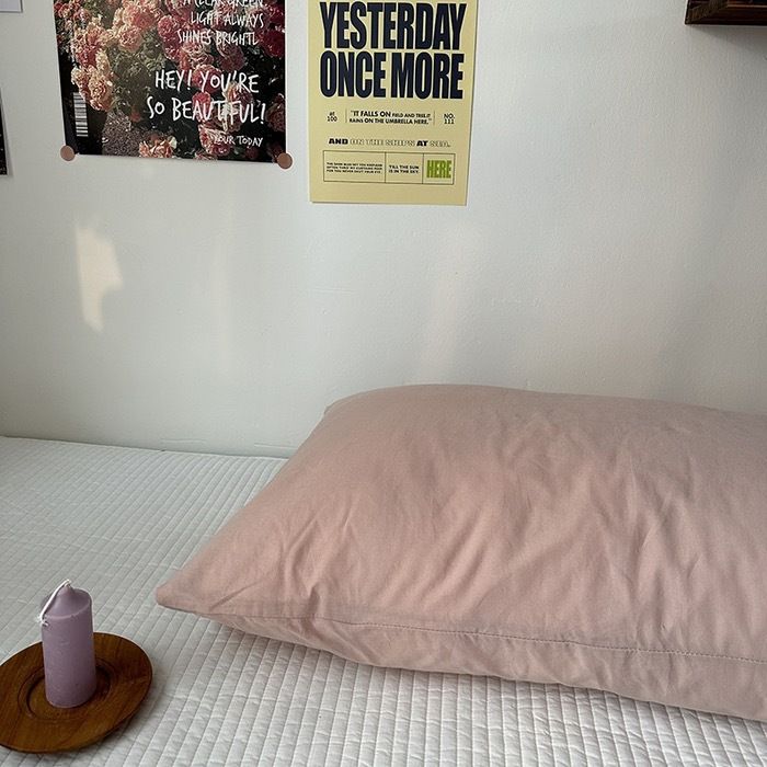 Pure Cotton Pillowcase 48x74cm Bead pink L 48*74 single pillowcase