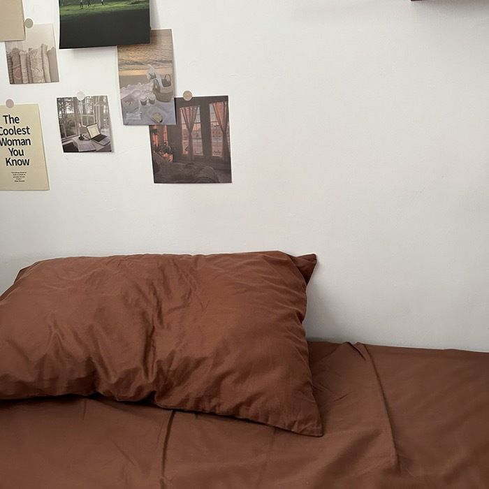 Pure Cotton Pillowcase 48x74cm Brown L 48*74 pillowcase 1 pair