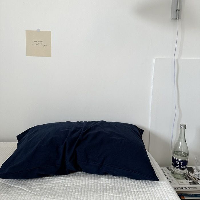 Pure Cotton Pillowcase 48x74cm Dark blue L 48*74 pillowcase 1 pair